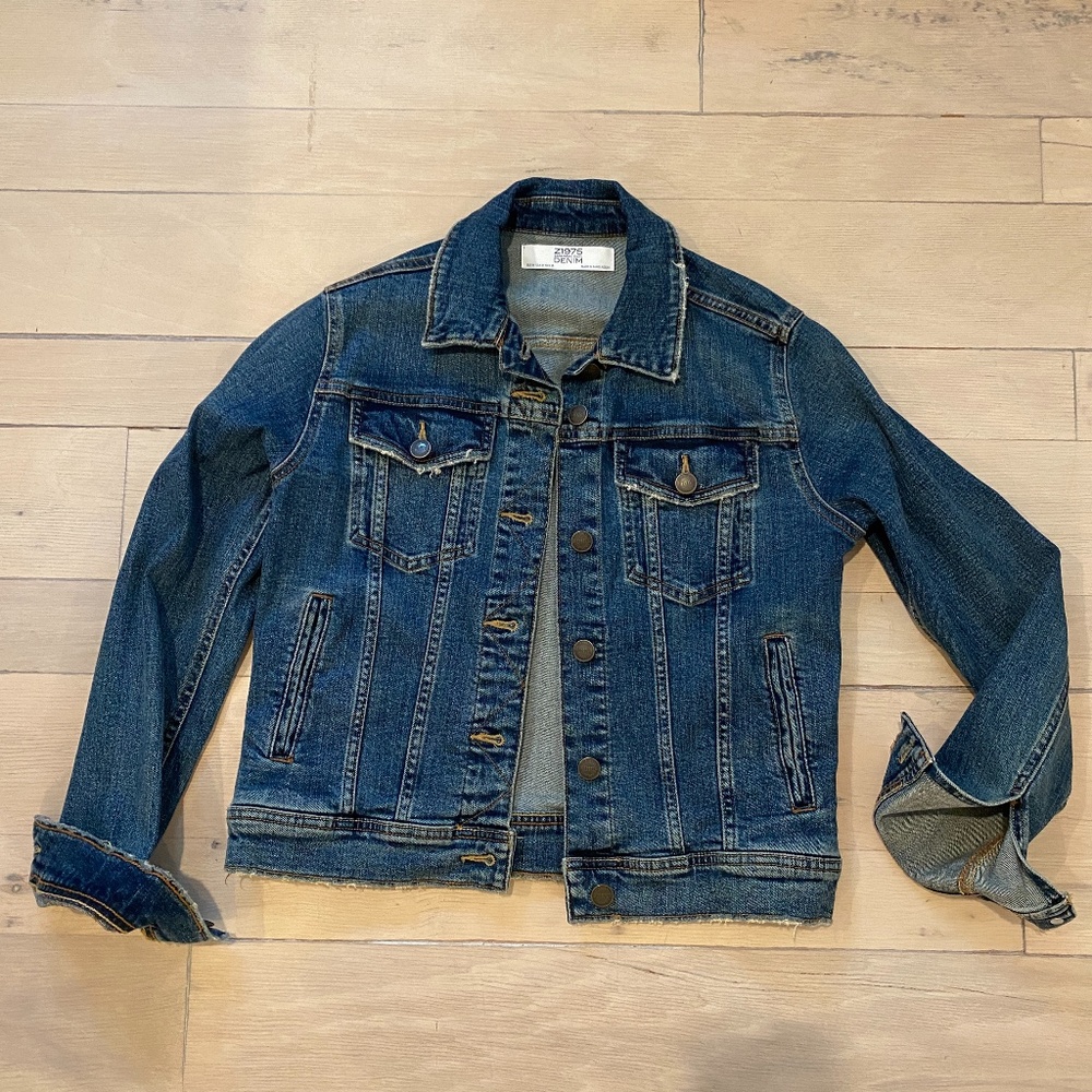 Cropped Jean Jacket by Zara Size M